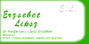 erzsebet lipsz business card